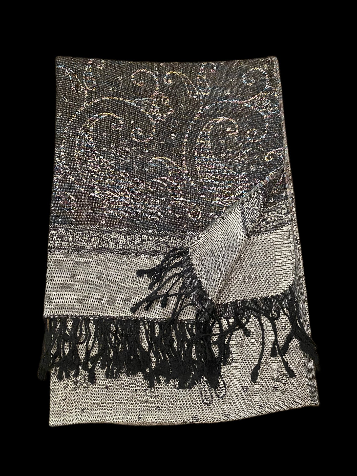 Grey Glitter Pashmina
