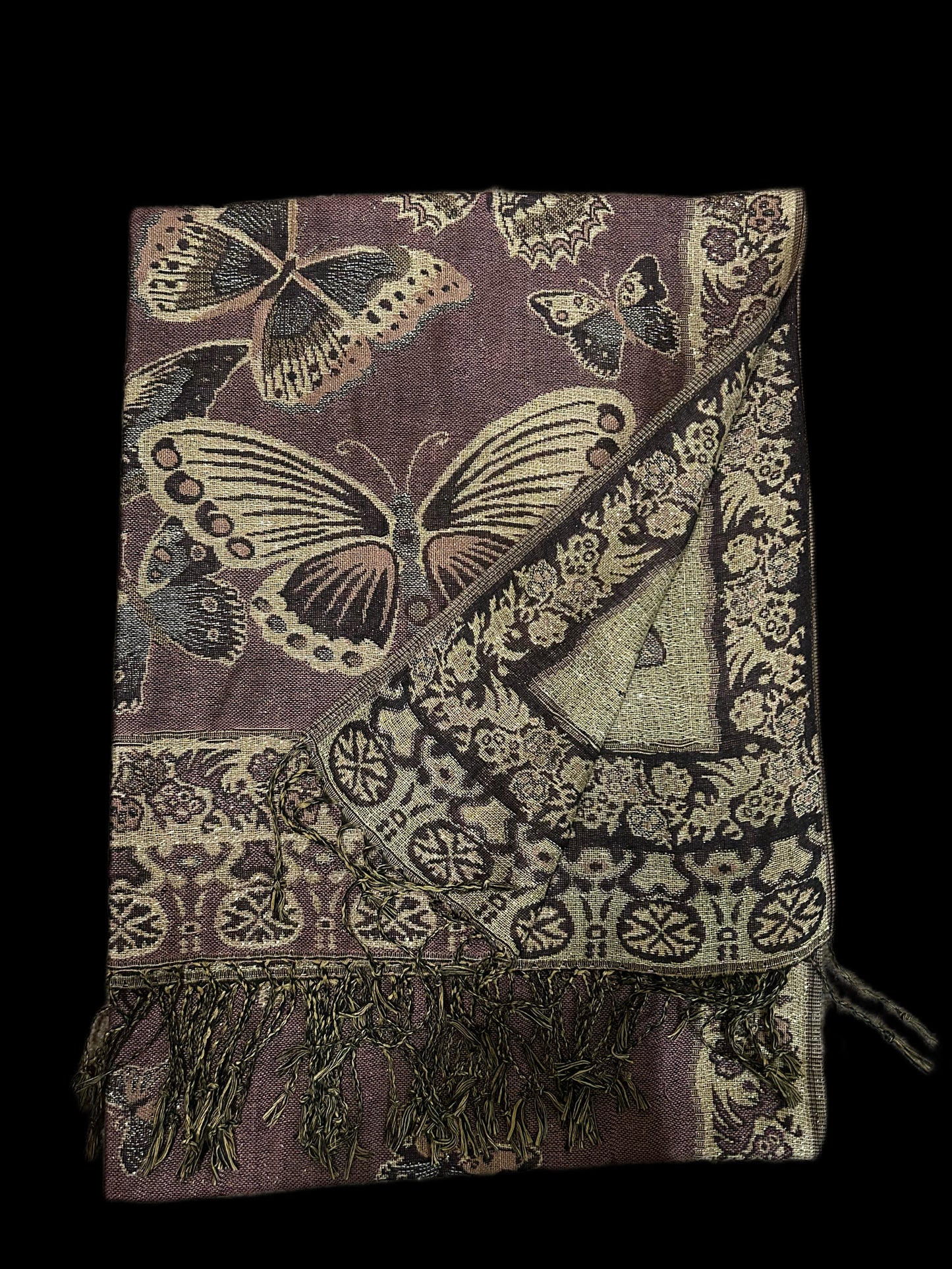 Dusted Pink Butterfly Pashmina