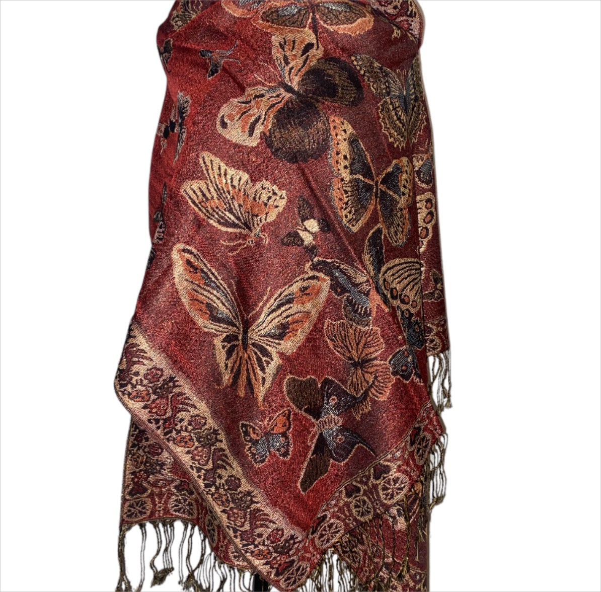 Red Butterfly Pashmina